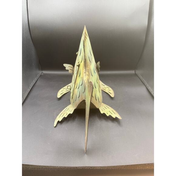 Rustic Metal Fish Lantern – 12” Tall – Used - Picture 5 of 10